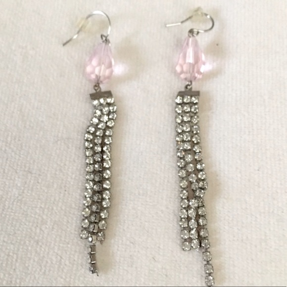 Pink and Diamond sparkle earrings. - Picture 1 of 3